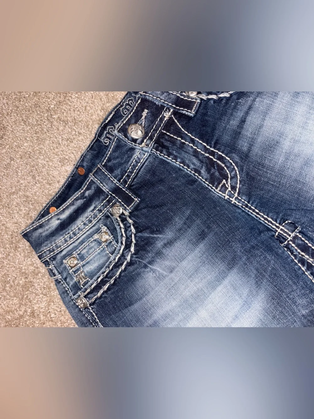 MissMe Dark Blue Faded Women’s Denim Shorts